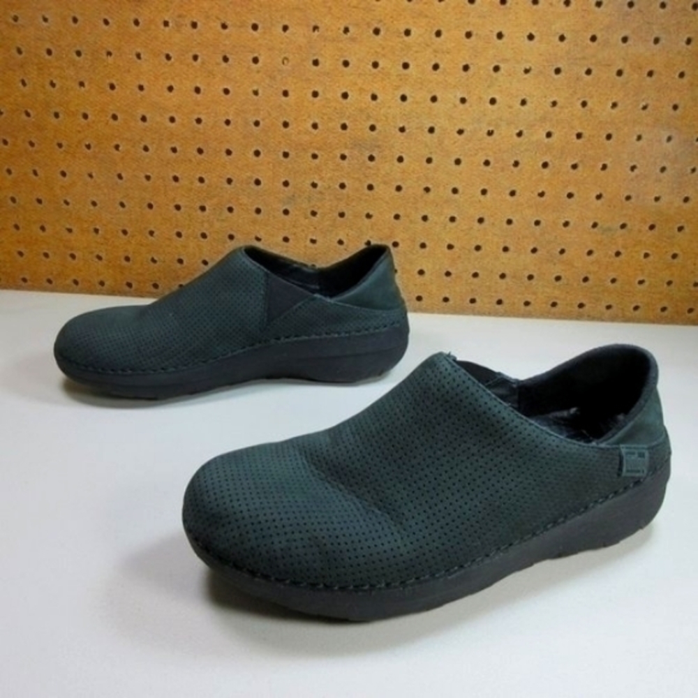 FitFlop womens spruce nubuck Superloafer loafers 7 M EUC